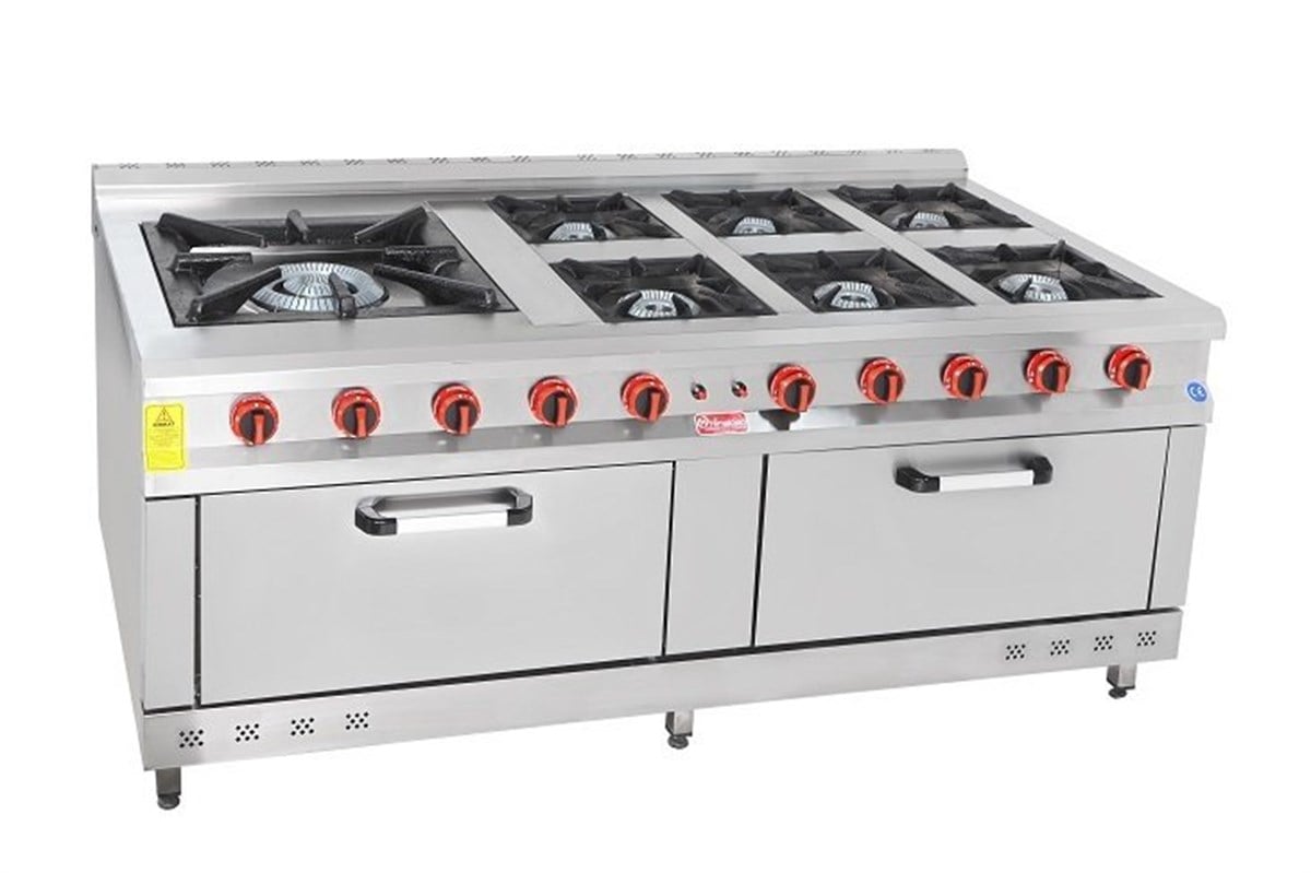 Himaksan 6+1 Li Kuzine 7 Ocak 2 Fırın 200*100*85 Gazlı Ce Belgeli