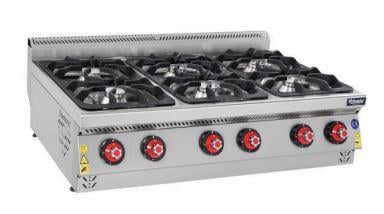 Himaksan Set Üstü 6 Lı Gazlı Ocak, 120x70x35 cm