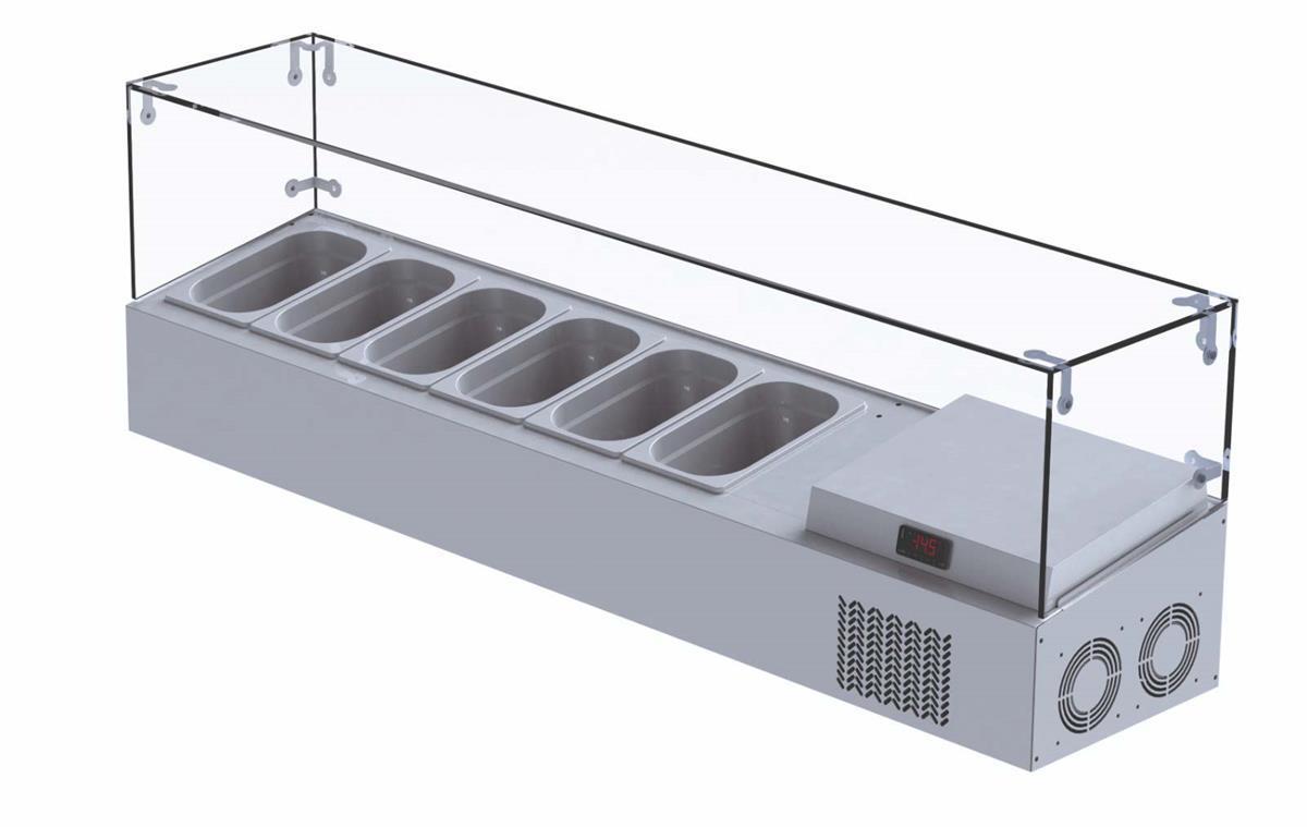 İceinox VTS 150 GL Set Üstü Saladbar 6 GN 1/4 -150