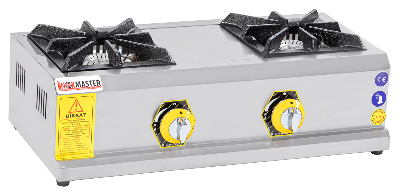 İnoxmaster 2'li Mini Set Üstü Ocak, 29x30x14 cm, Doğalgazlı / LPG