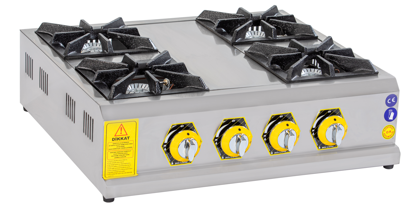 İnoxmaster 4'lü Mini Set Üstü Ocak, 60X60X14 cm, Doğalgazlı / LPG