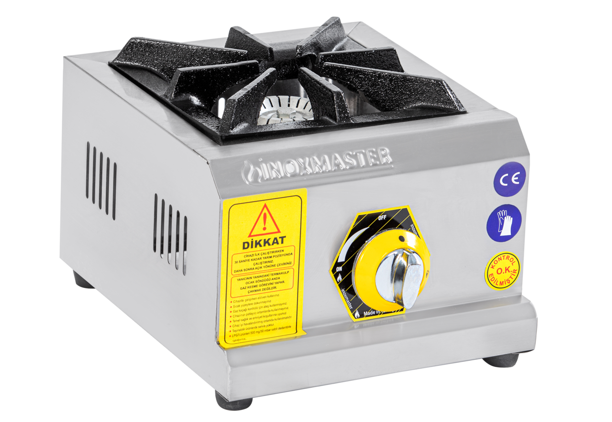İnoxmaster Tekli Mini Set Üstü Ocak, 29x30x14 cm, Doğalgazlı / LPG