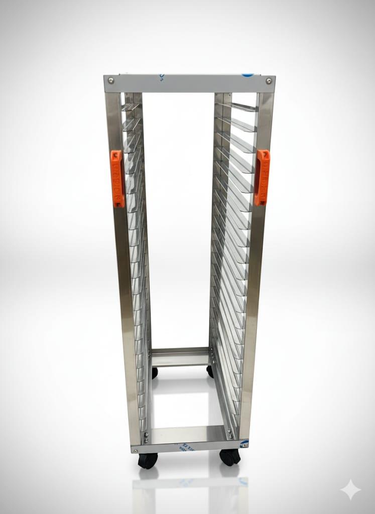 Krom Tepsi Taşıma Arabası 37*53 cm Demonte