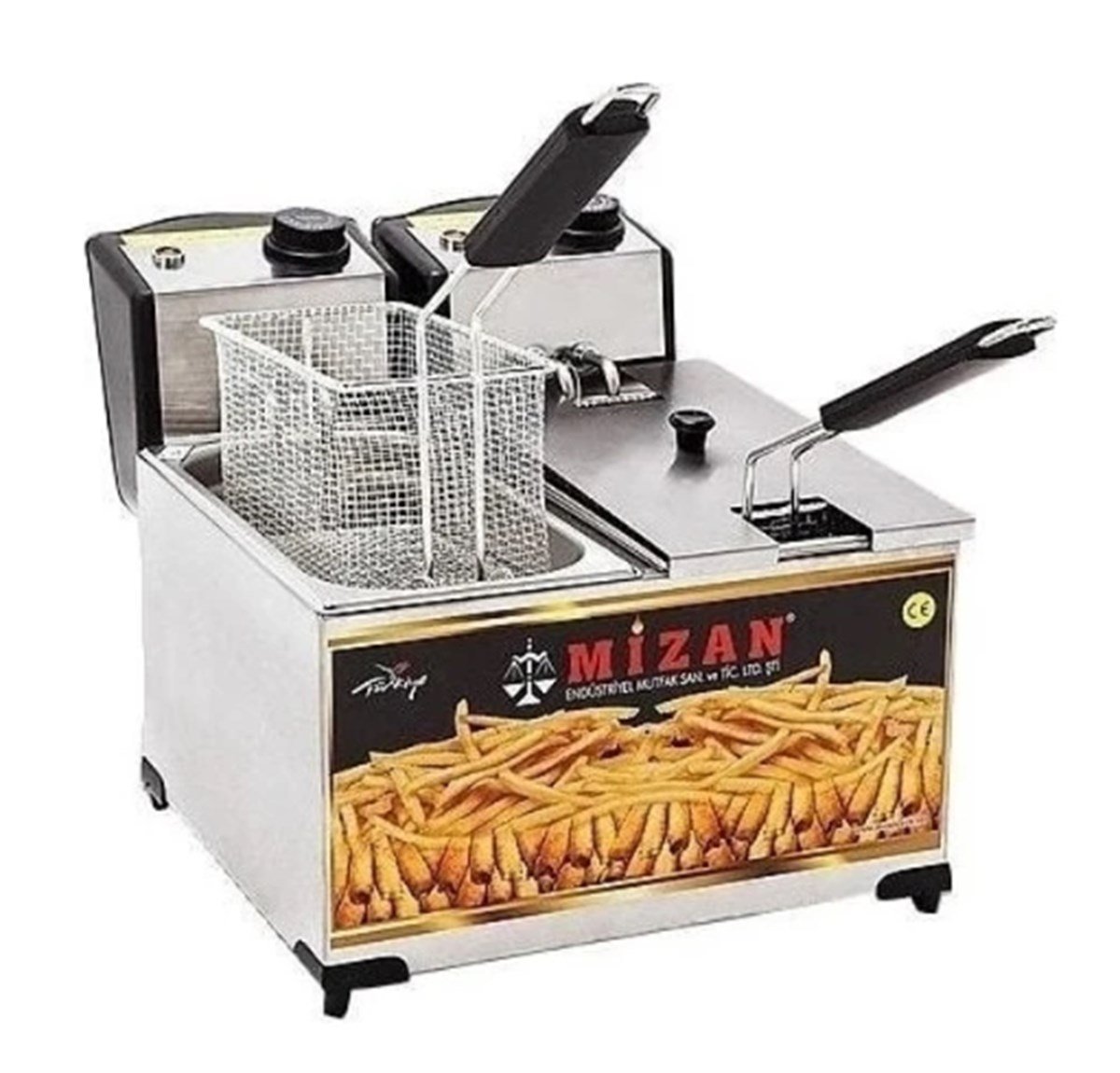 Mizan Elektrikli Fritöz, 5+5 Litre, Çift Hazneli
