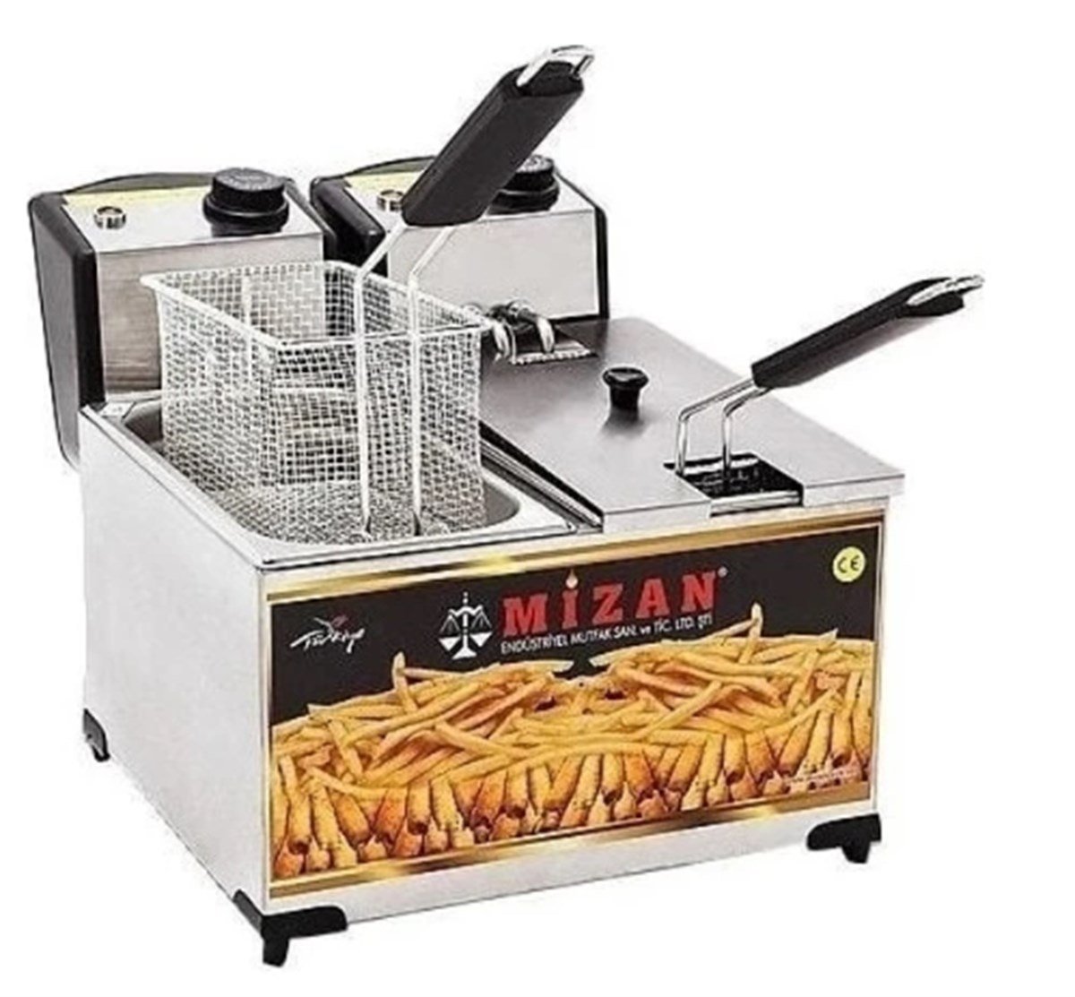 Mizan Elektrikli Fritöz, 8+8 Litre, Çift Hazneli 