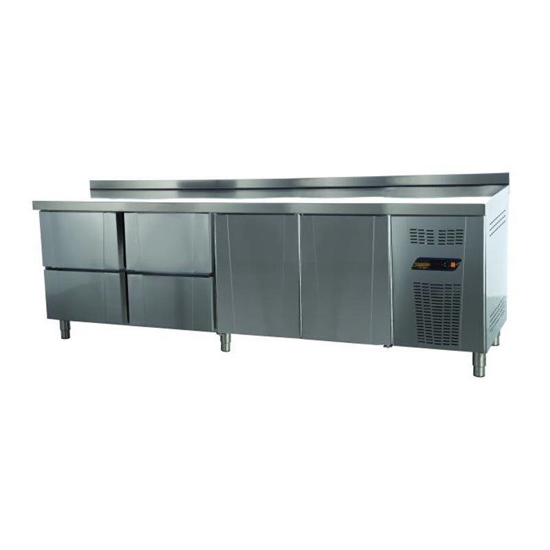 Ndustrio TNG-74-4D Tezgah Tip Gastronorm Derin Dondurucu, 4 Çekmeceli 2 Kapılı