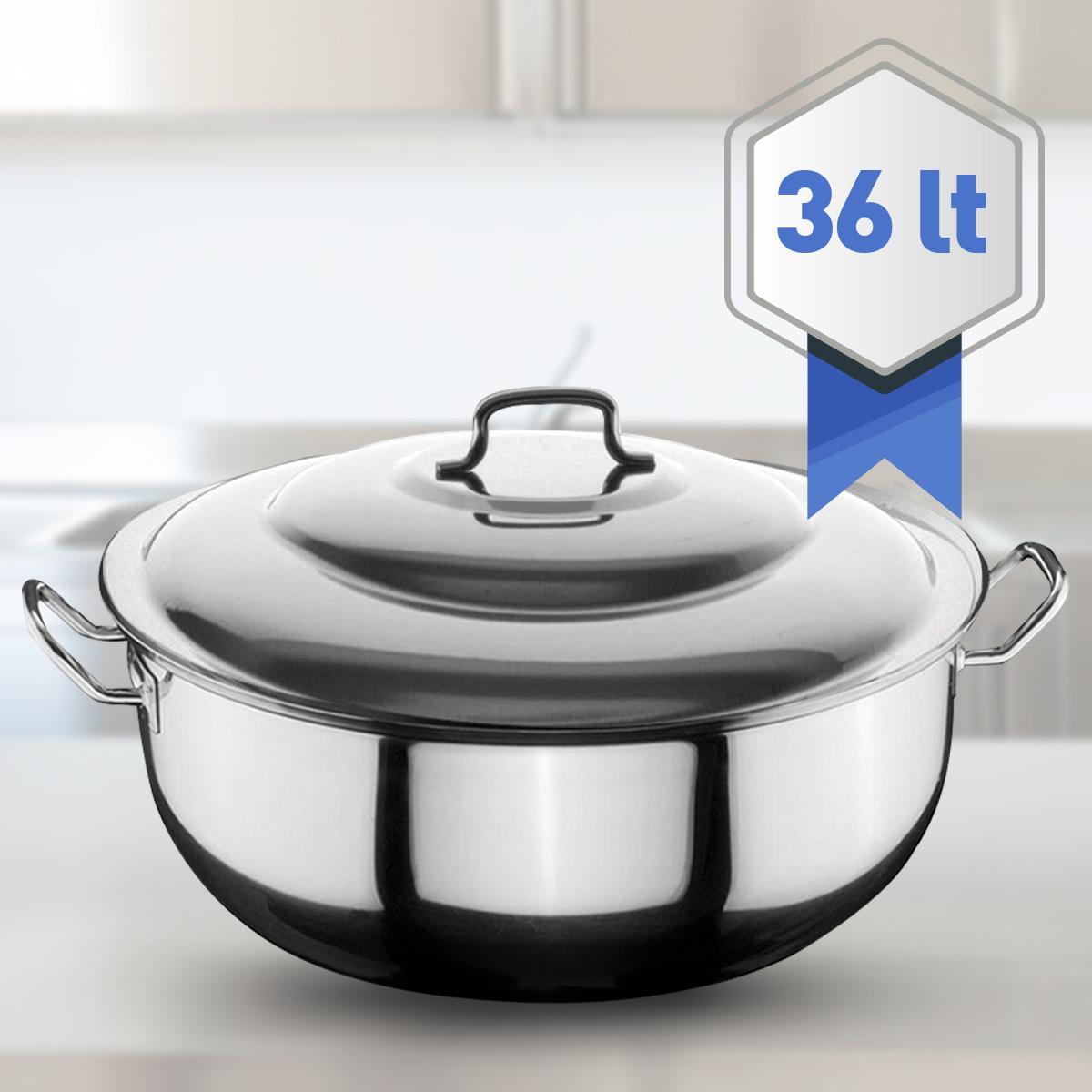 Öztiryakiler Kapaklı Helvane Tencere, 50x20 cm, 36 L