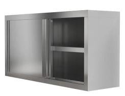 Paslanmaz Duvar Dolabı Sürgü Kapaklı Ara Raflı 170*40*60 cm