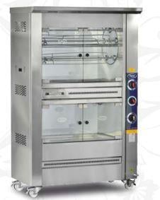 Pimak Çift Katlı Tamburlu ve Dinlendirmeli Piliç Çevirme Makinesi, Elektrikli, 20 Piliç Kapasiteli