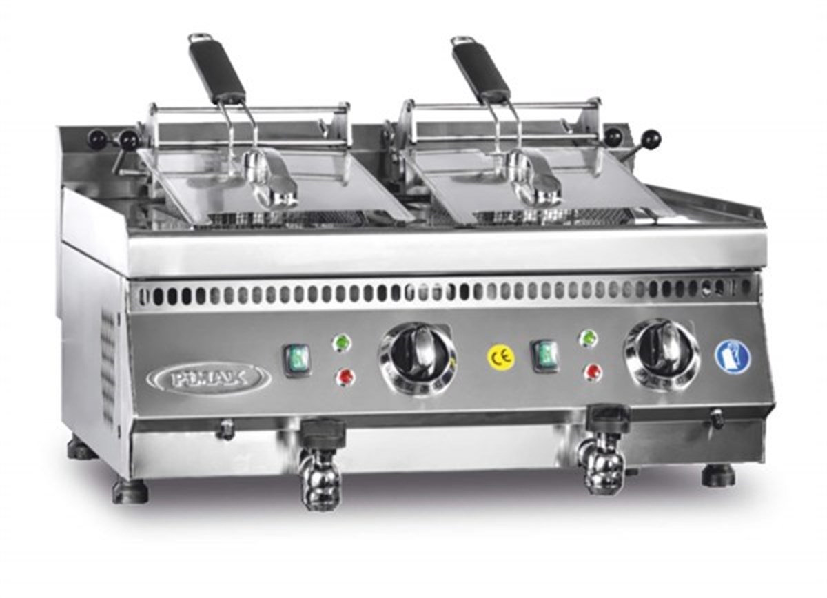 Pimak Elektrikli Fritöz, 12+12 Litre, Set Üstü, 80×70×30 Cm