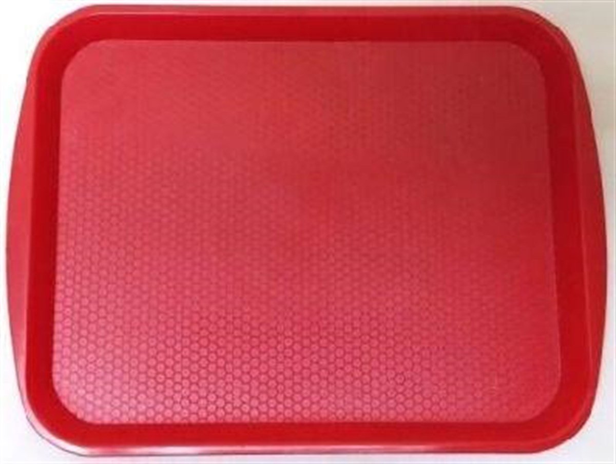 Plastik Servis Tepsisi Kırmızı, 40,5*30,5 cm