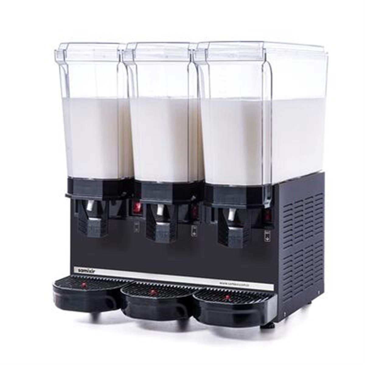 Samixir Klasik Triple Soğuk İçecek Dispenseri, 20+20+20 L, Karıştırıcılı, Siyah