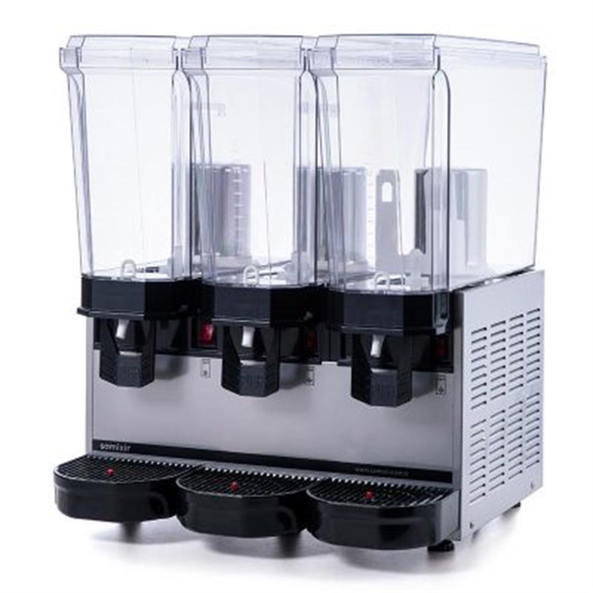 Samixir Klasik Triple Soğuk İçecek Dispenseri, 20+20+20 L, 2 Fıskiyeli 1 Karıştırıcılı, Inox