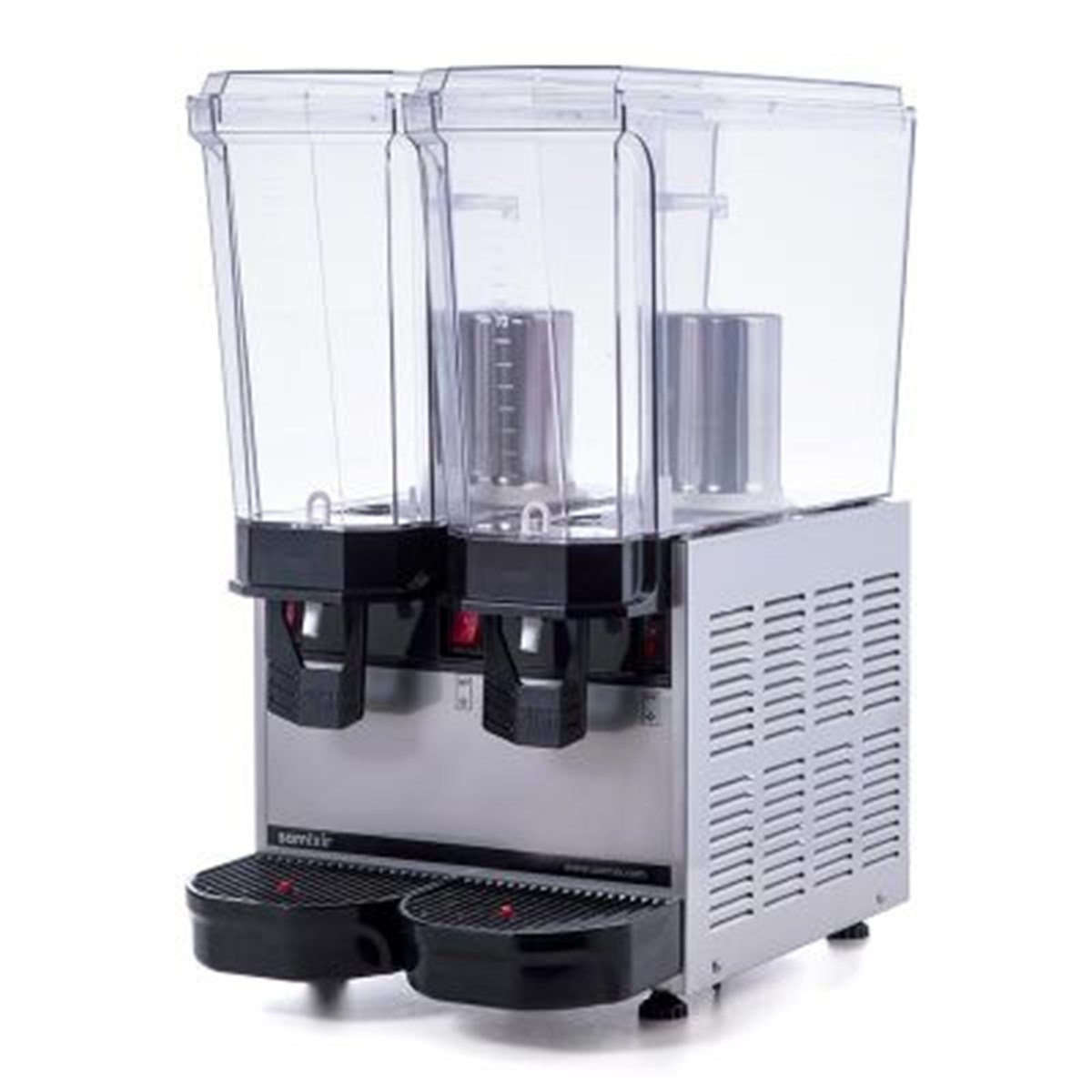 Samixir Klasik Twin Soğuk İçecek Dispenseri, 20+20 L, Fıskiyeli, Inox