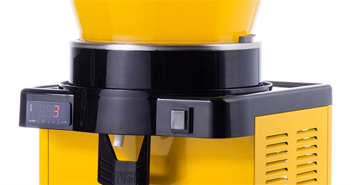 Samixir S40 Fıskiyeli Soğuk İçecek Dispenseri, 40 L, Panoramik, Dijital, Sarı