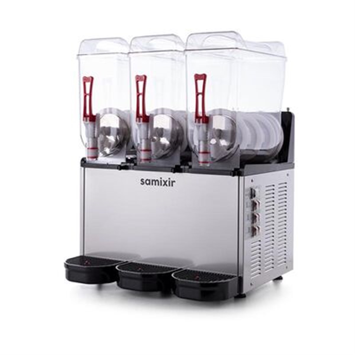 Samixir Slush Triple Granita ve Meyve Suyu Dispenseri, 12+12+12 L, Inox