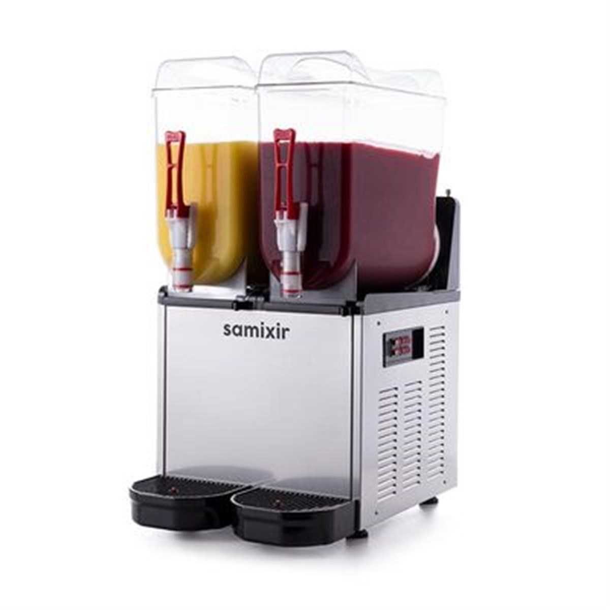Samixir Slush Twin Granita ve Meyve Suyu Dispenseri, 12+12 L, Inox