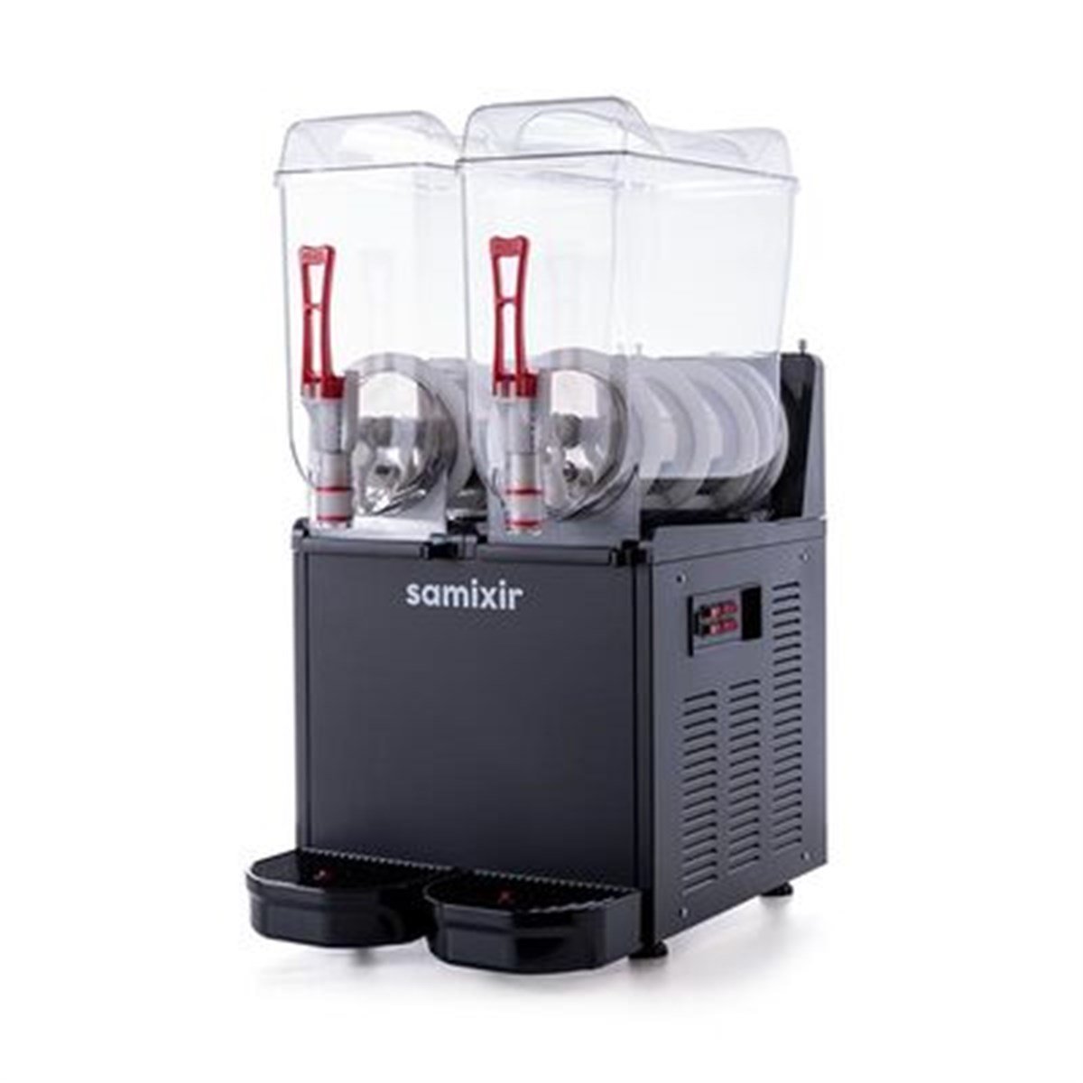 Samixir Slush Twin Granita ve Meyve Suyu Dispenseri, 12+12 L, Siyah