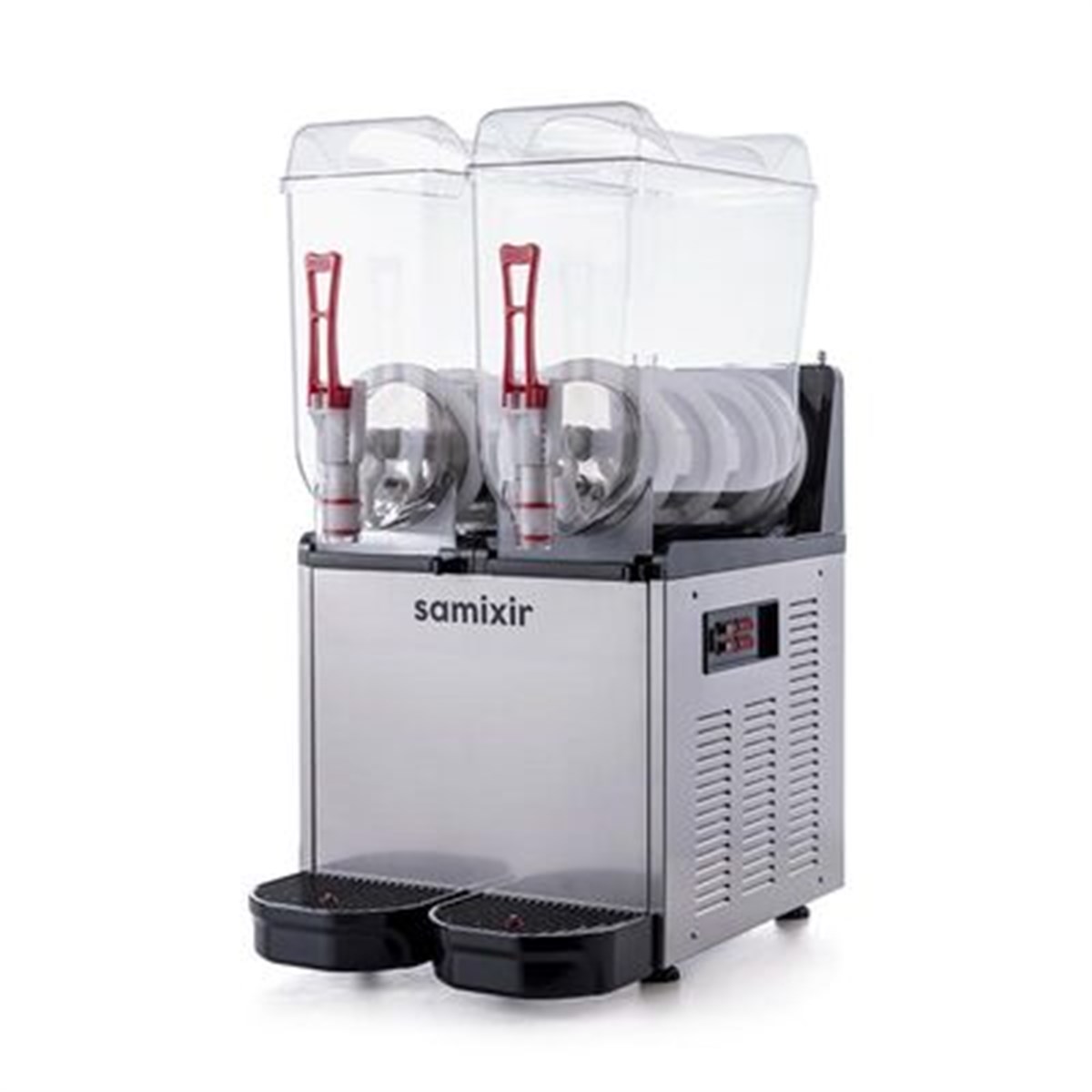 Samixir Slush Twin Granita ve Meyve Suyu Dispenseri, 12+12 L, Inox