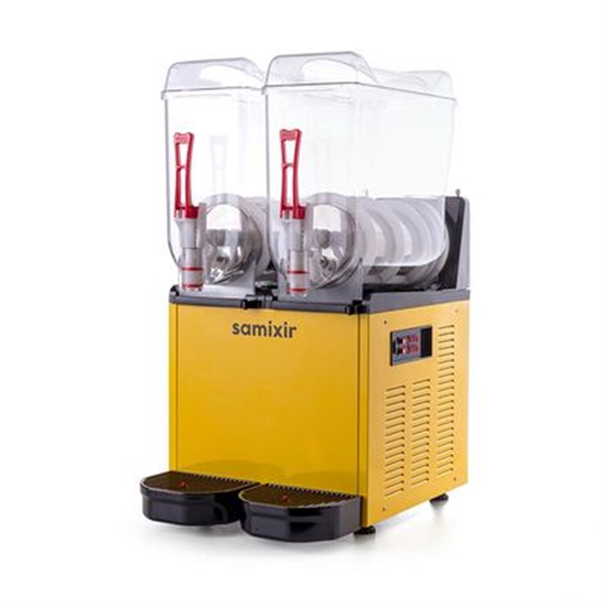 Samixir Slush Twin Granita ve Meyve Suyu Dispenseri, 12+12 L, Sarı
