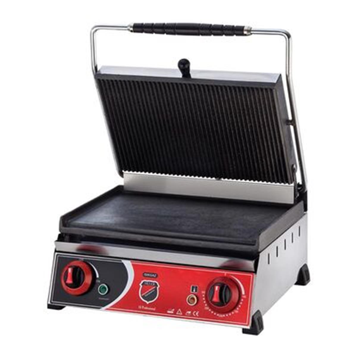 Silverinox, 16 Dilim,  Altı Düz, Elektrikli Tost Makinesi