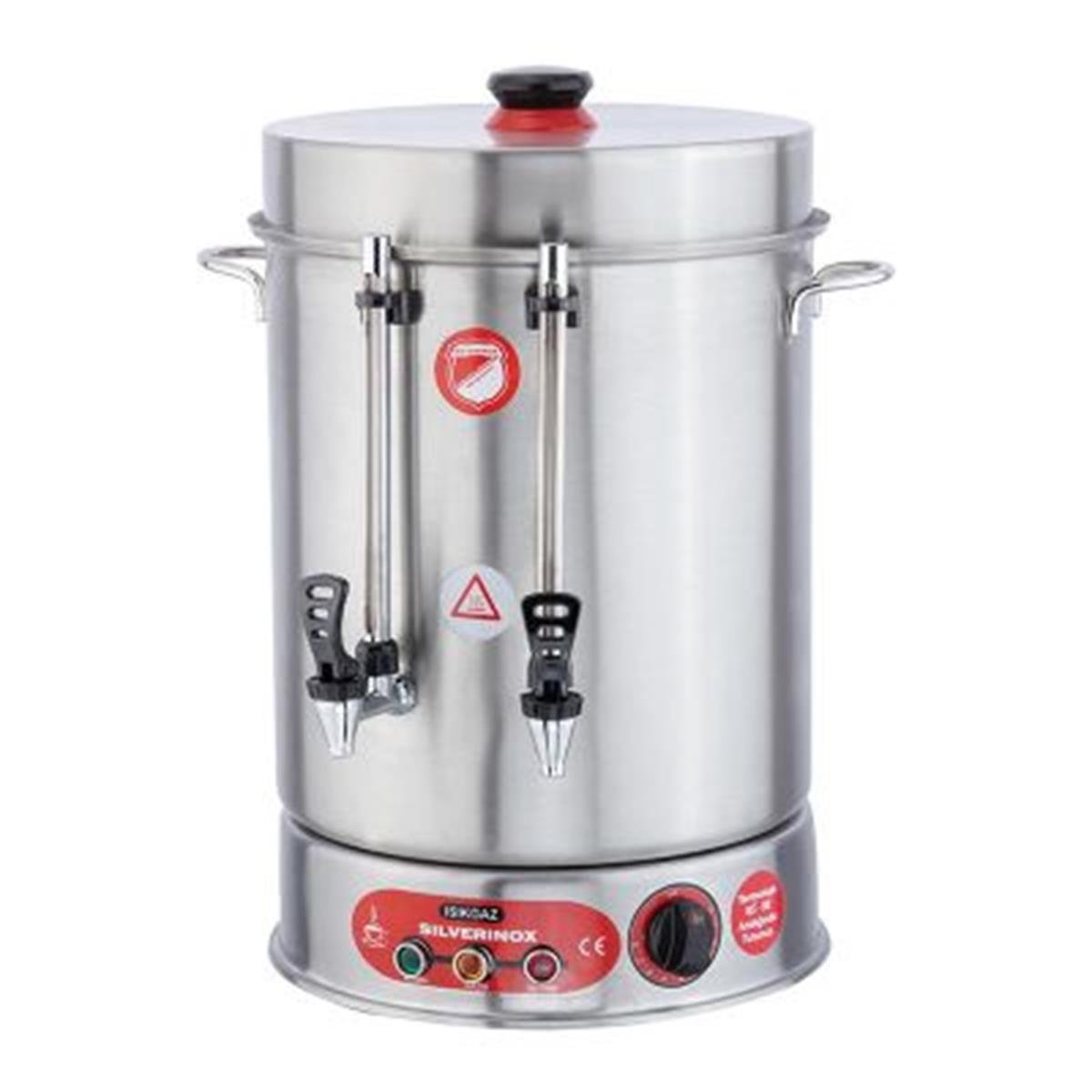 Silverinox, 23 Litre, İkazlı Metal Musluklu, Çay Makinesi, 250 Bardak