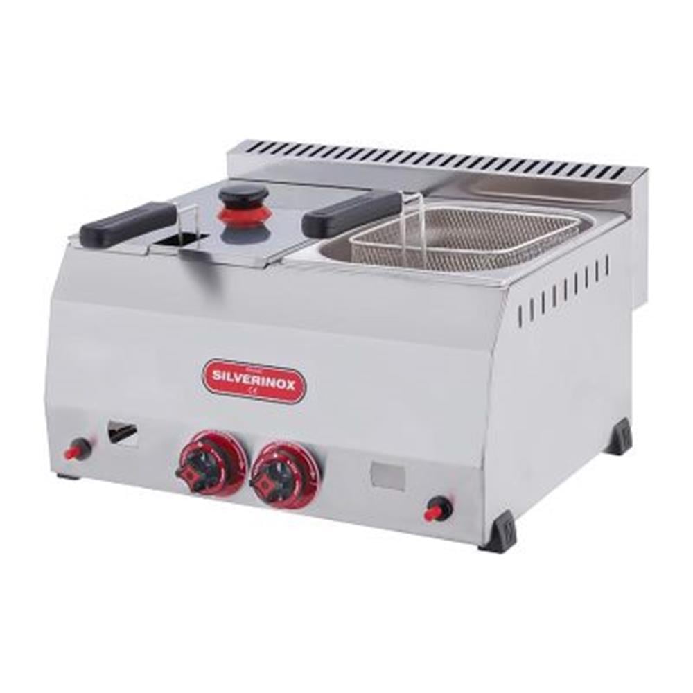 Silverinox, 5+5 Litre, Doğalgazlı / Tüplü, Set Üstü Fritöz