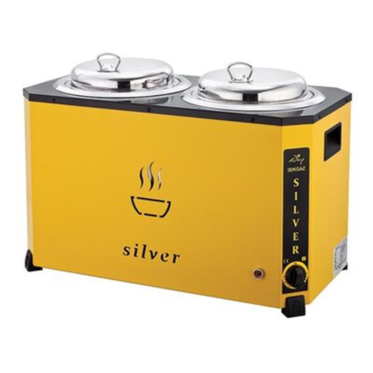 Silverinox 9+9 Litre, Jumbo Çorba Kazanı Sarı