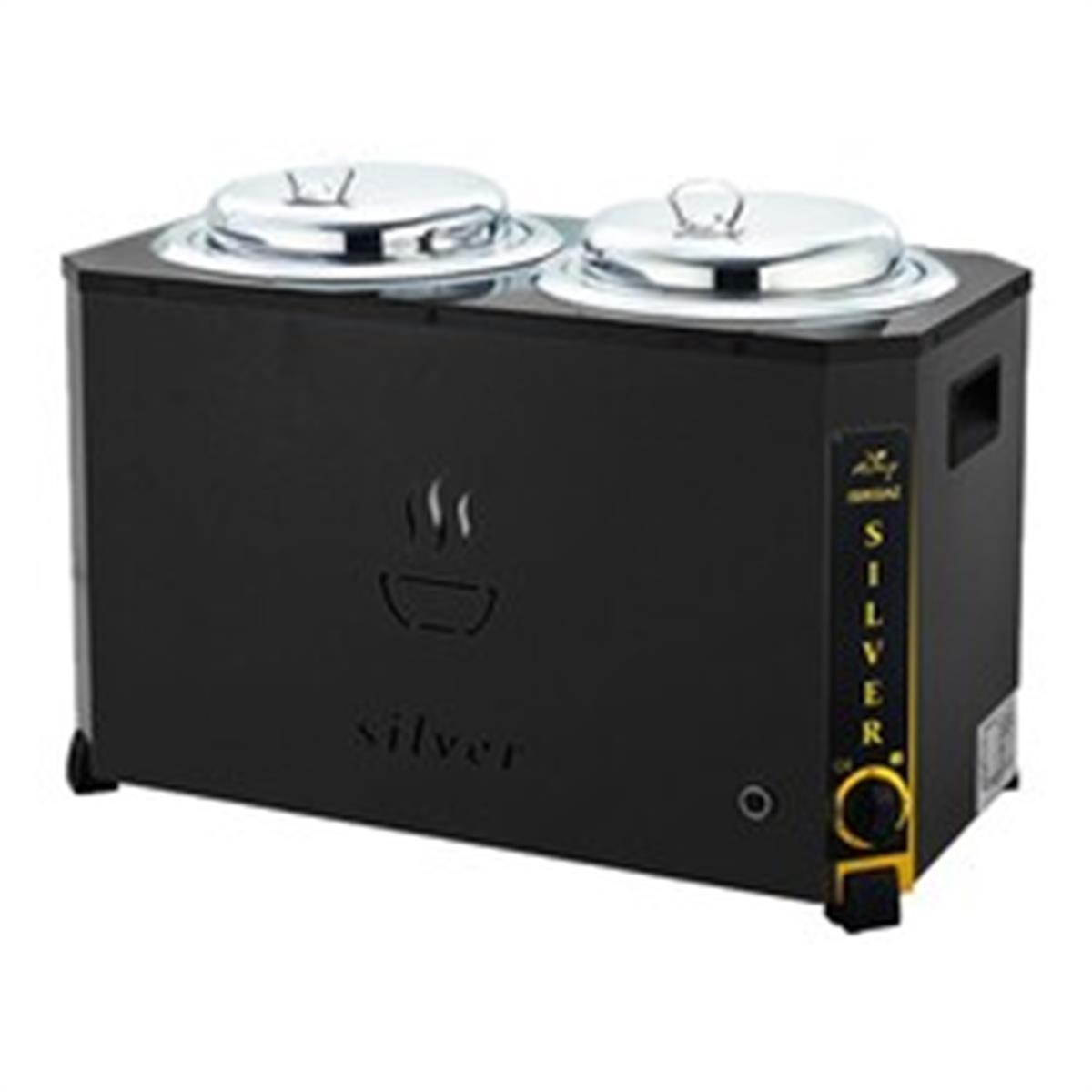 Silverinox 9+9 Litre, Jumbo Çorba Kazanı Siyah