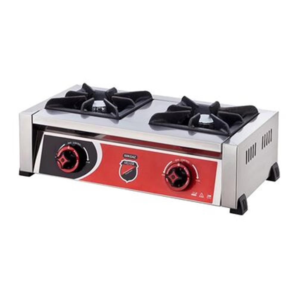 Silverinox, Doğalgazlı / Tüplü, CE Belgeli, Çift Gözlü Set Üstü Mini Ocak