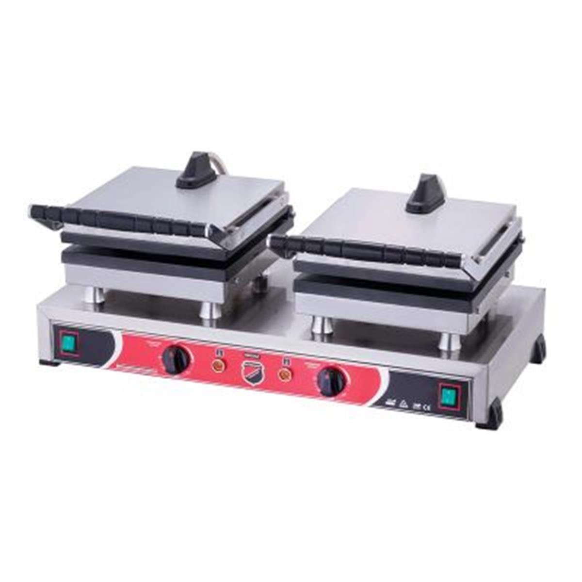 Silverinox, Kare+Çiçek Model, Waffle Makinesi, Çiftli