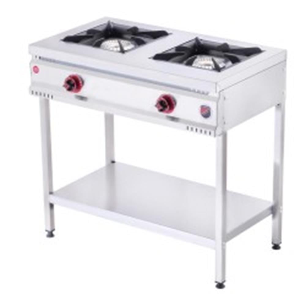 Silverinox, LPG, CE Belgeli, Çift Gözlü Taban Raflı Midi Ocak