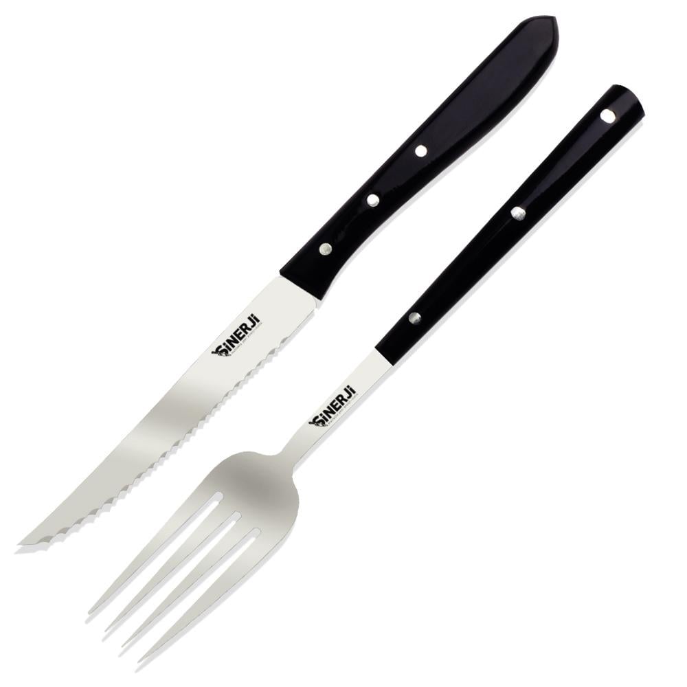Sinerji Wooden Taş Mika 2'li Steak Seti