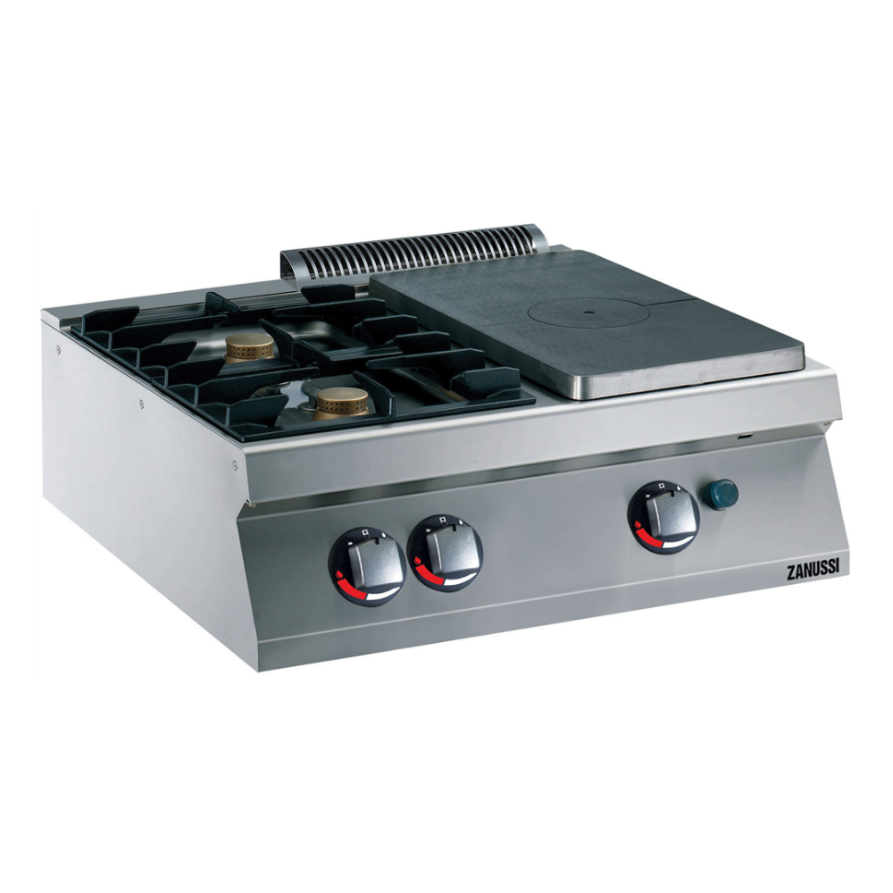 Zanussi 2 Açık Ateşli + 1/2 Kapalı Gazlı Set Üstü Ocak, 1200x700x250 mm, 372011