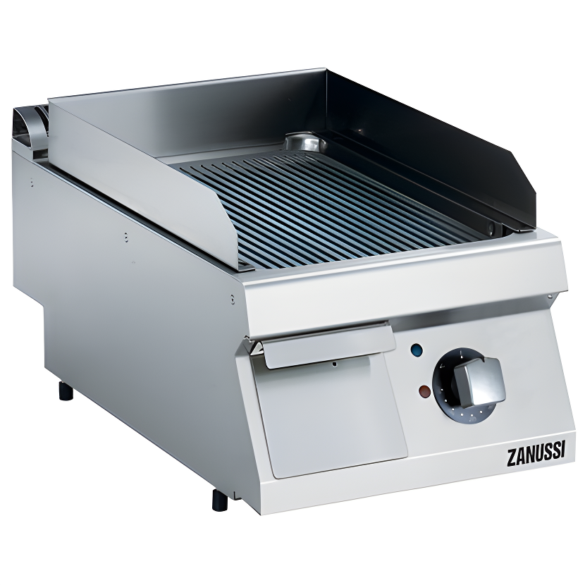 Zanussi 40 cm Elektrikli Oluklu Krom Kaplama Pleyt Izgara, 400x700x250, 372332
