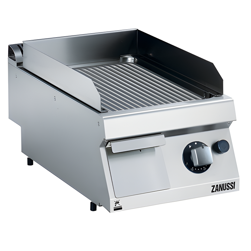 Zanussi 40 cm Gazlı Oluklu Krom Kaplama Pleyt Izgara, 400x700x250, 372323