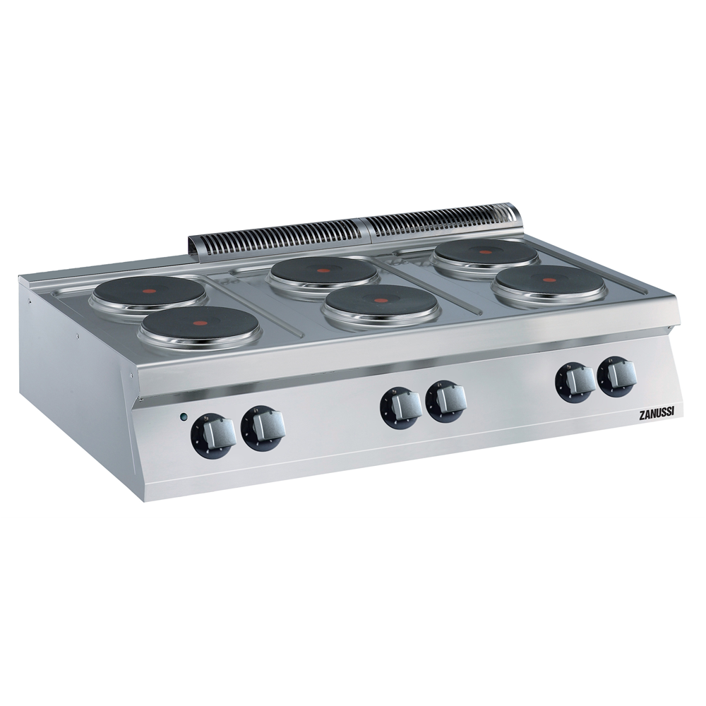 Zanussi 6'lı Yuvarlak Pleyt Elektrikli Set Üstü Ocak, 1200x700x250 mm, 372019
