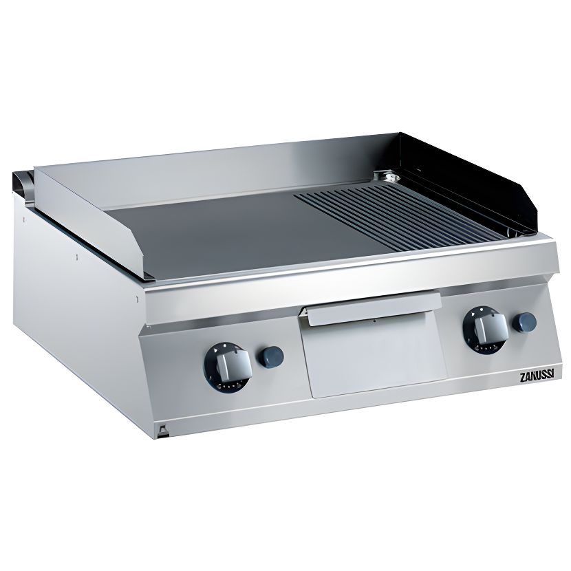 Zanussi 80 cm Gazlı Düz + Nevrürlü Krom Kaplama Pleyt Izgara, 800x700x250, 372335