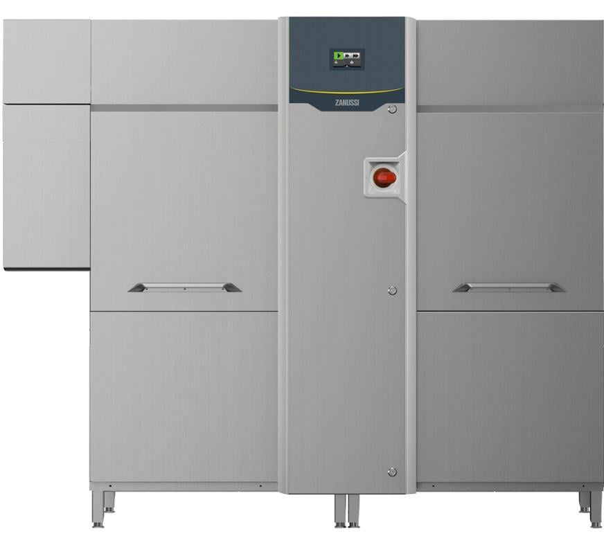 Zanussi Çift Durulamalı Konveyörlü Bulaşık Makinesi, Dokunmatik Ekran, 2700 tabak/saat, Soldan Sağa
