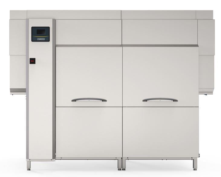Zanussi Çift Durulamalı Konveyörlü Bulaşık Makinesi, Dokunmatik Ekran, 3600 tabak/saat, Sağdan Sola