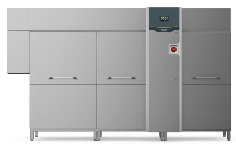 Zanussi Çift Durulamalı Konveyörlü Bulaşık Makinesi, Büyük Boy, 4500 tabak/saat, Soldan Sağa