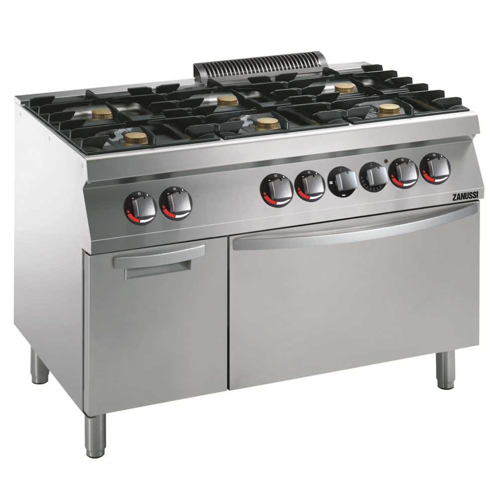 Zanussi Elektrikli Fırınlı 6'lı Gazlı Kuzine Ocak, 1200x700x850 mm, 372006