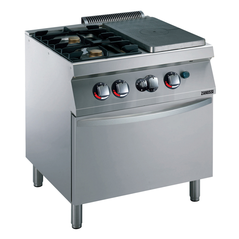 Zanussi Gazlı 2 Açık Ateş + 1 Kapalı Ateşli Kuzine Ocak, 800x700x850 mm, 372009
