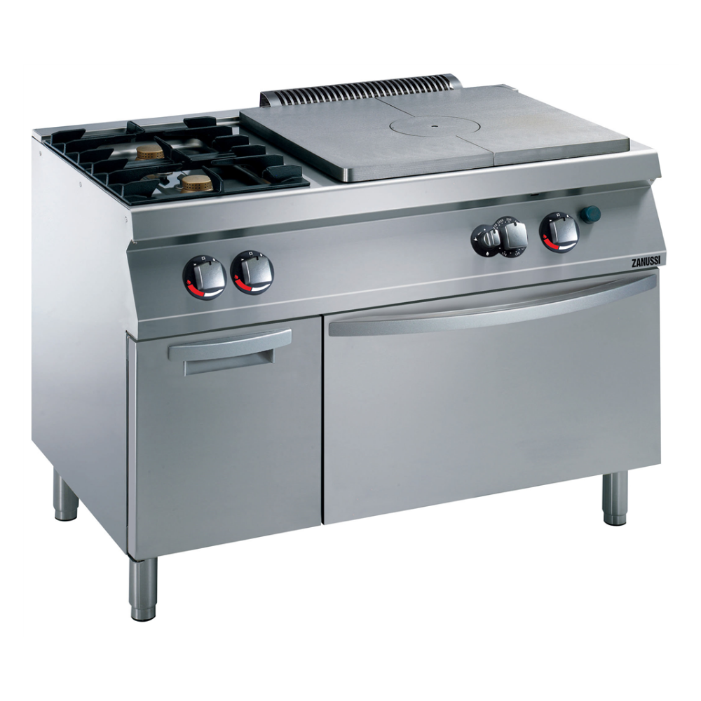 Zanussi Gazlı 2 Açık Ateş + 1 Kapalı Ateşli Kuzine Ocak, 1200x700x850 mm, 372010
