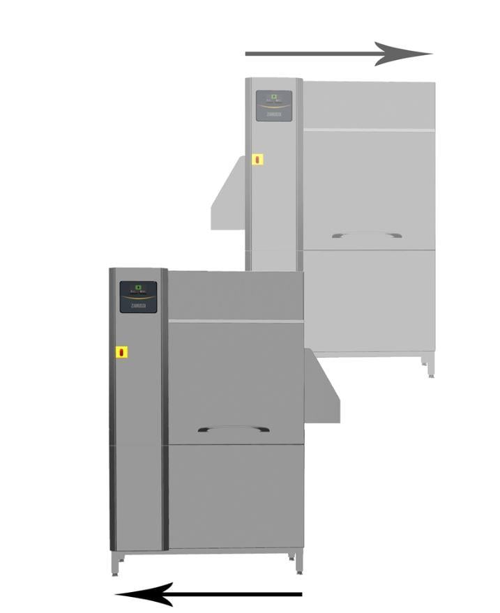 Zanussi Tek Durulamalı Konveyörlü Bulaşık Makinesi, Dokunmatik Ekran, Yerinde Özelleştirilebilir Yönlü