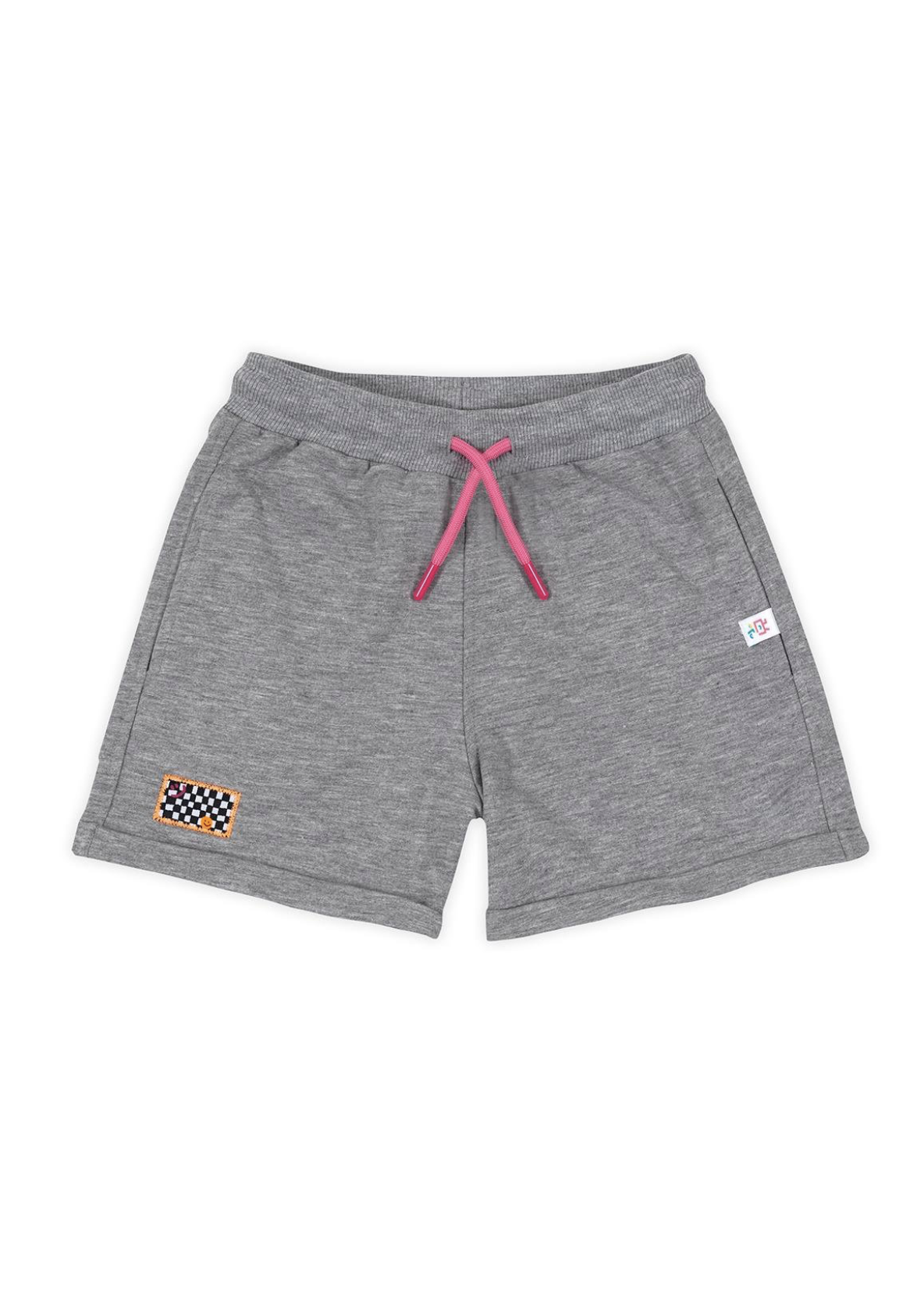Basic Pleated Short - Grey (Pink Cord)