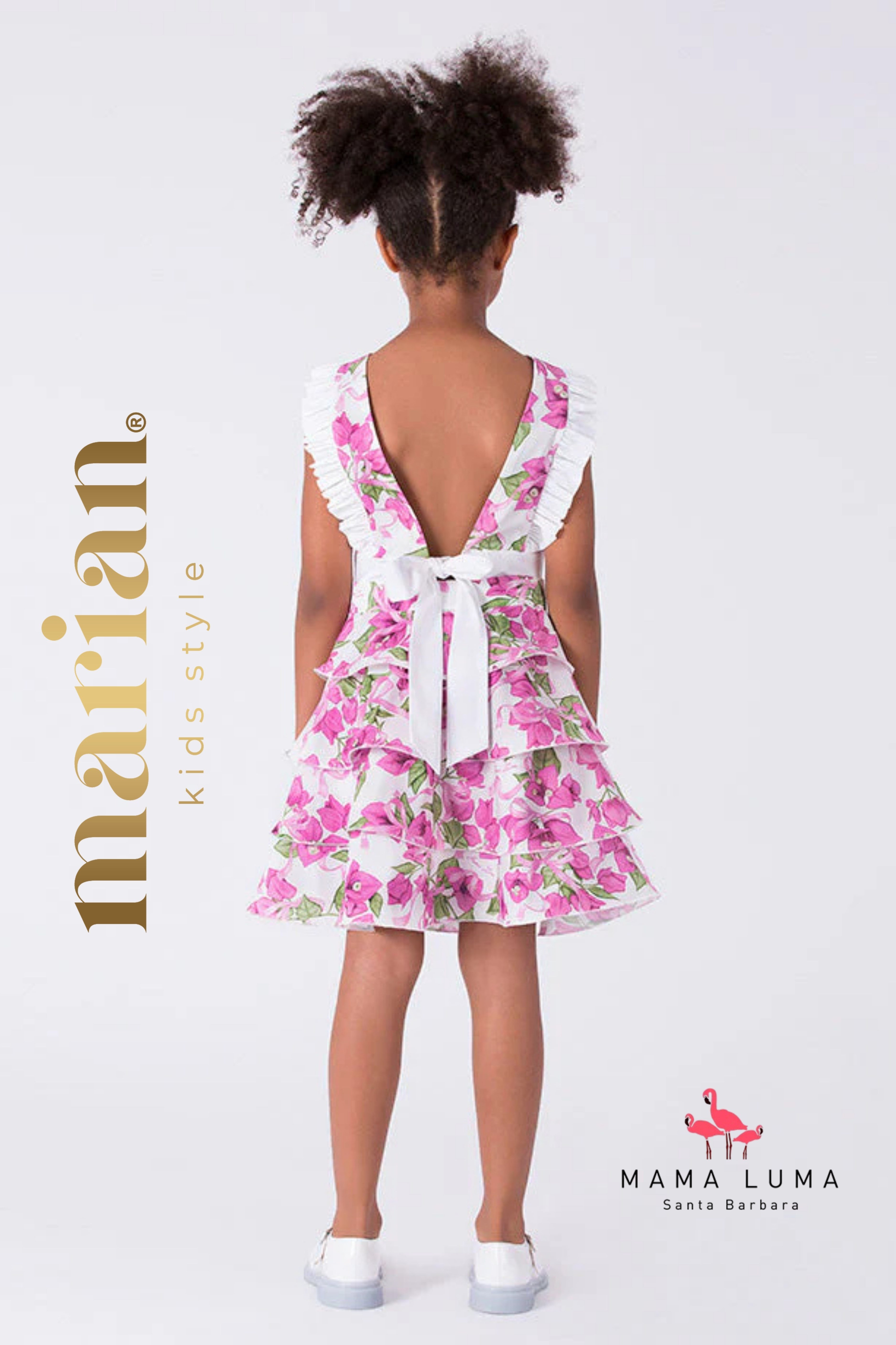 Çiçek Desenli Fırfırlı Kız Çocuk Kombini | 2 Parça