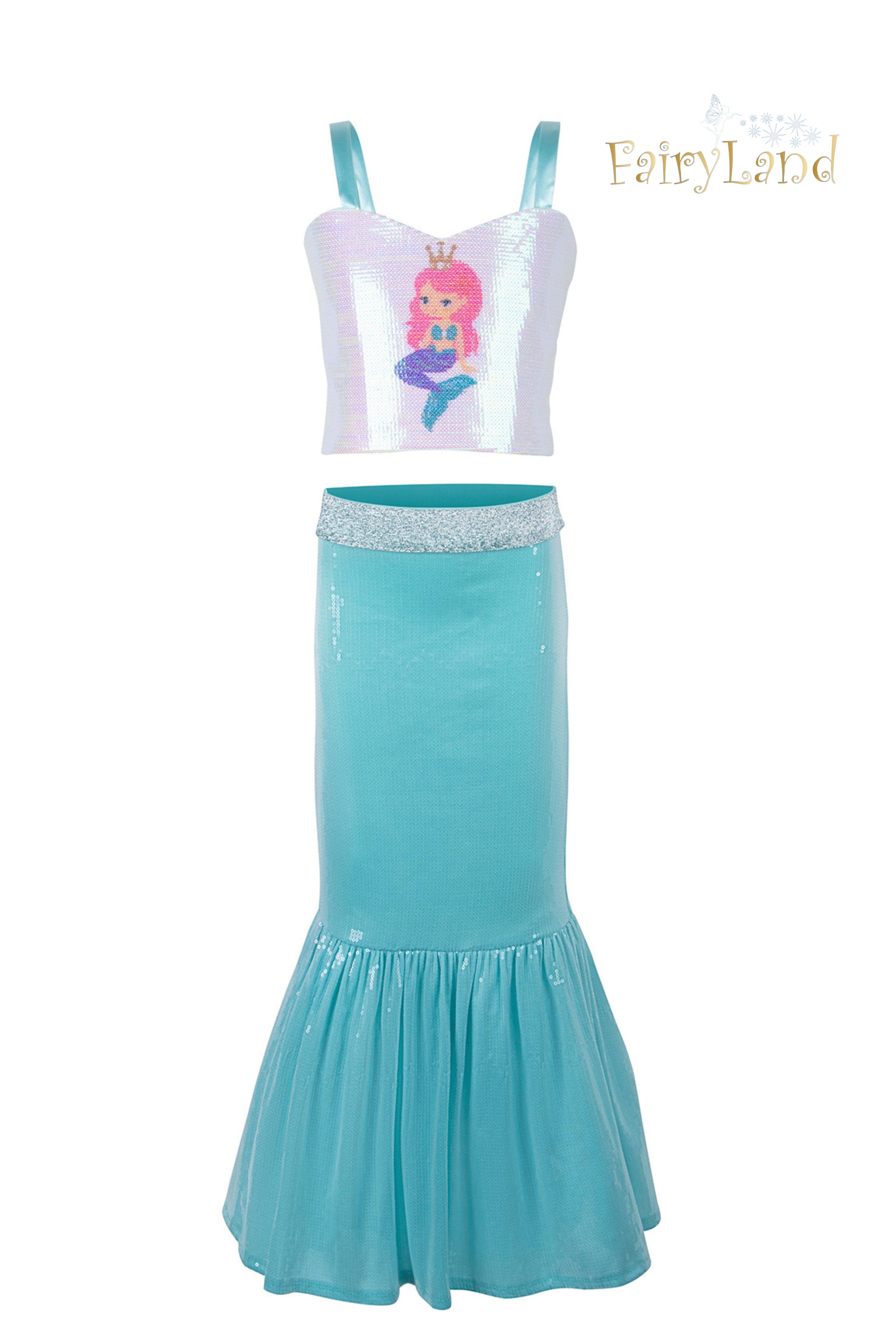 Fairyland Mermaid Kız Çocuk Kostüm - Mint