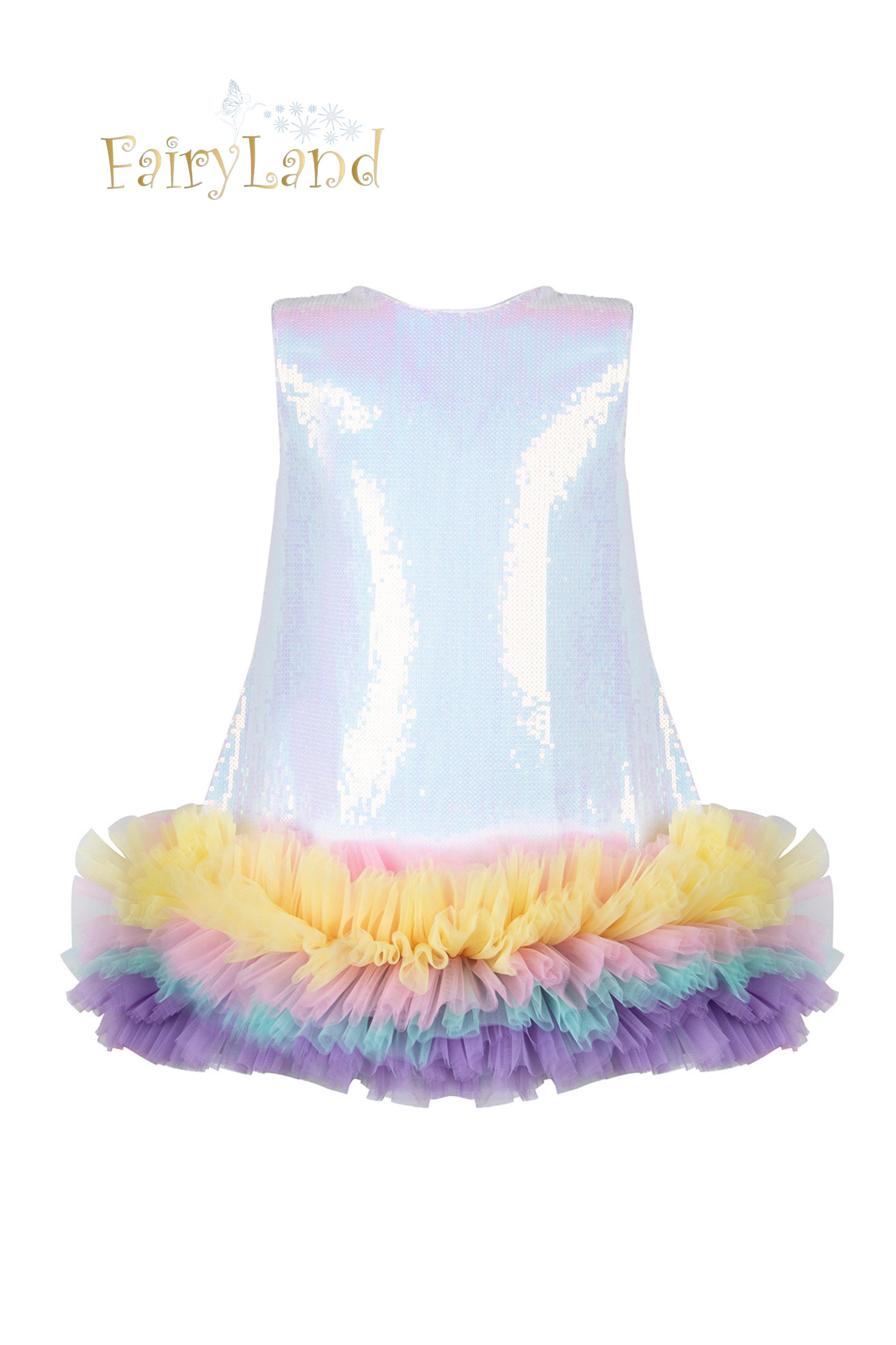 Fairyland Pembe Pullu Kız Çocuk Elbise