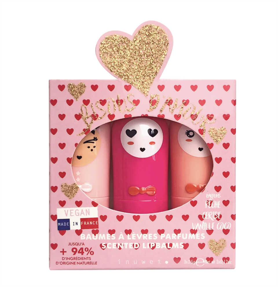 INUWET - 3'LÜ LIP BALM SETI